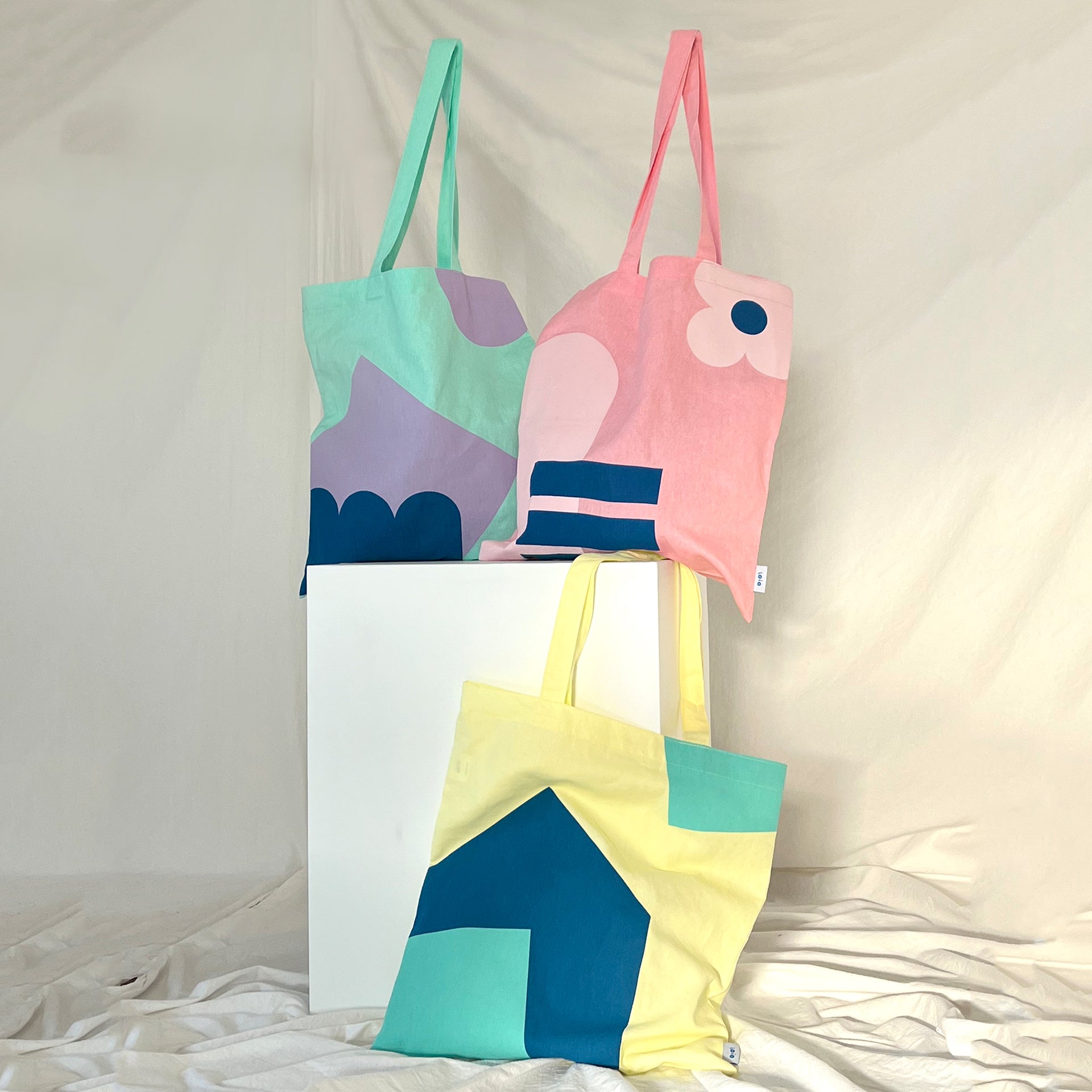 Color Tote Bag-Mint