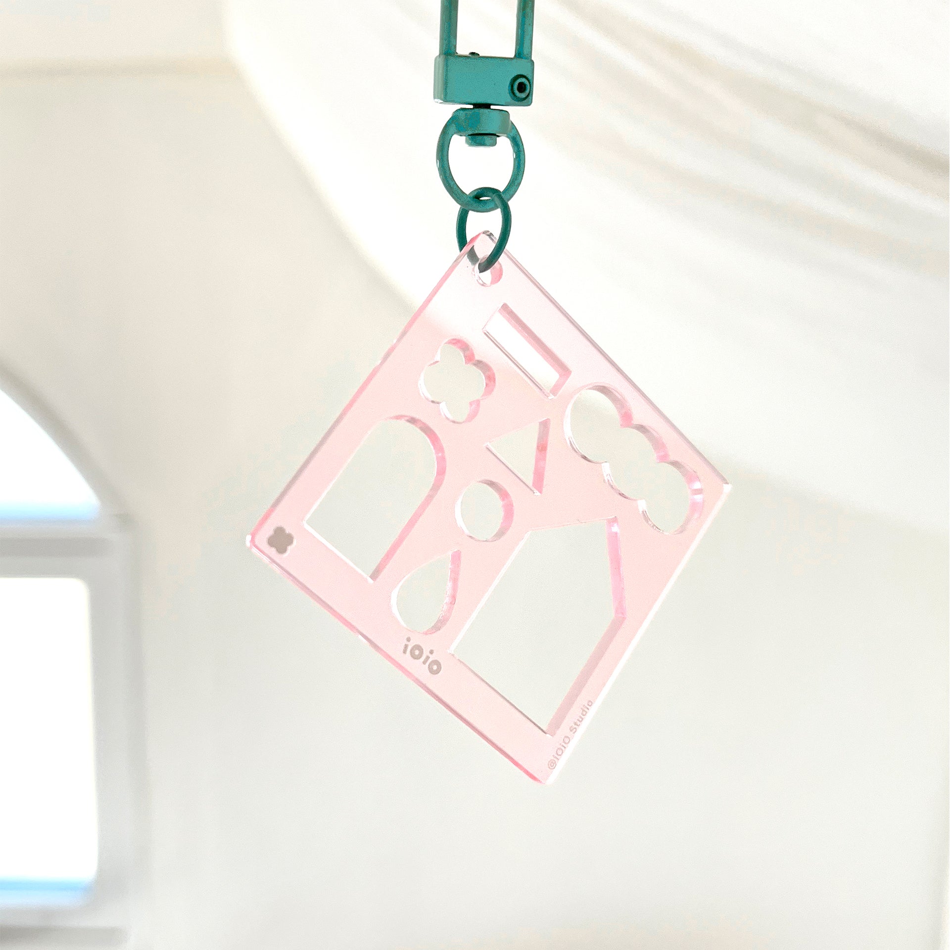 Shape Normograph Keyring - Pink